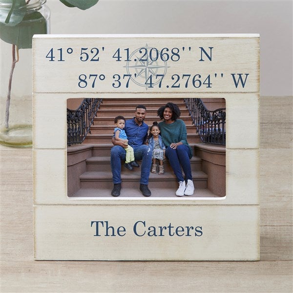 Latitude & Longitude Personalized Shiplap Frames - 36090