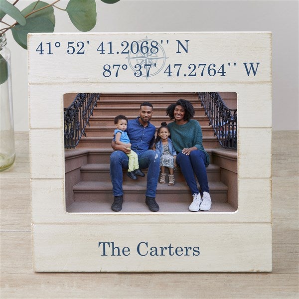 Latitude & Longitude Personalized Shiplap Frames - 36090