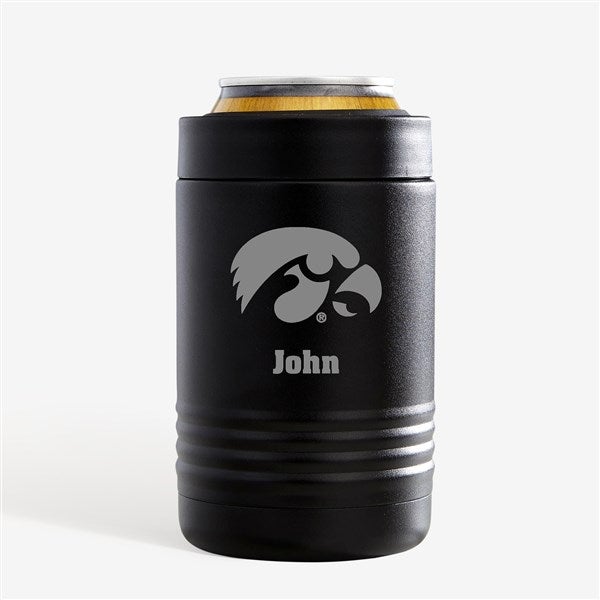 NCAA Iowa Hawkeyes Personalized Stainless Insulated Can Holder - 36122