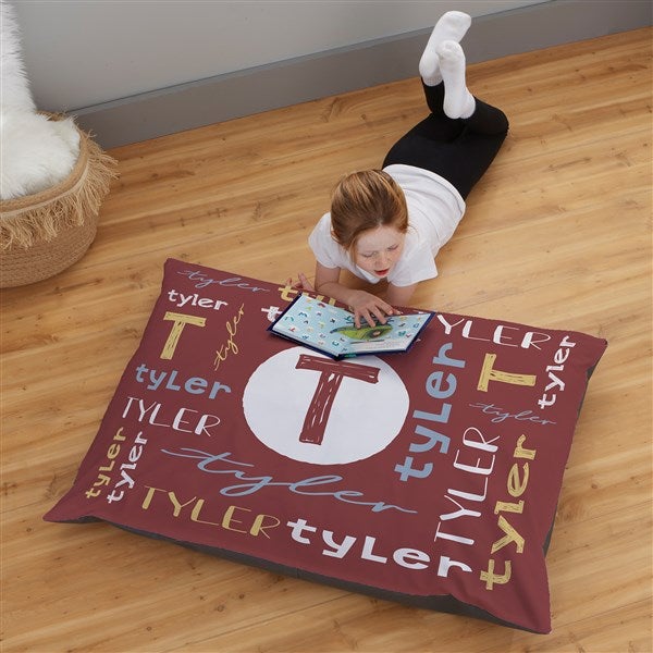 Youthful Name For Him Personalized Floor Pillow  - 36134