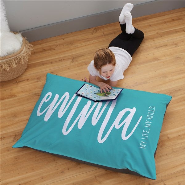 Scripty Style Personalized Floor Pillow - 36139