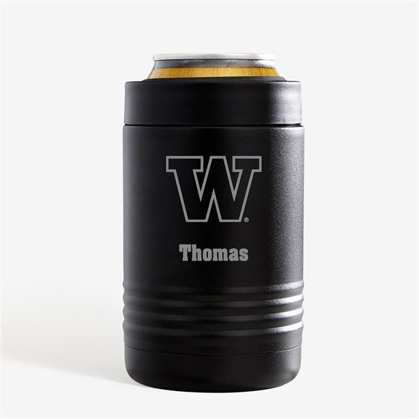NCAA Wisconsin Badgers Personalized Stainless Insulated Beer Can Holder - 36149