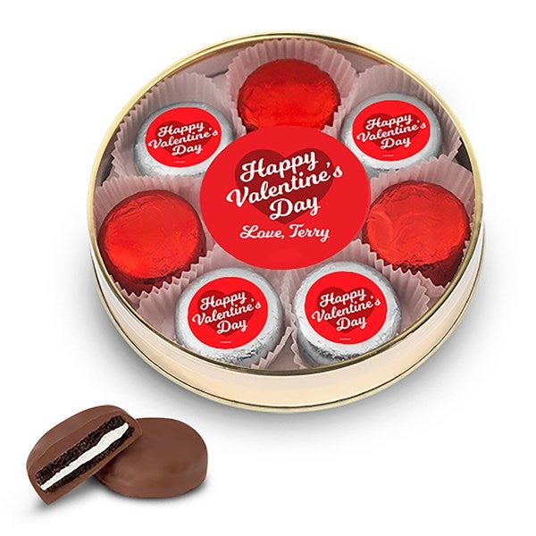 Happy Valentine's Day Personalized Chocolate Covered Oreo Cookies  - 36176D