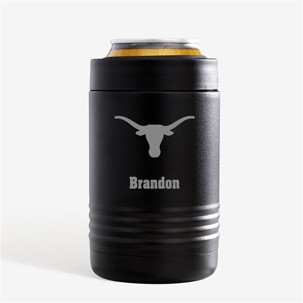 NCAA Texas Longhorns Personalized Stainless Insulated Beer Can Holder - 36187