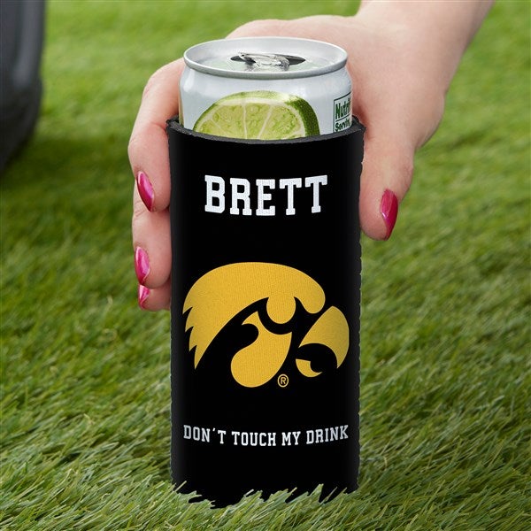 NCAA Iowa Hawkeyes Personalized Slim Can Cooler  - 36195
