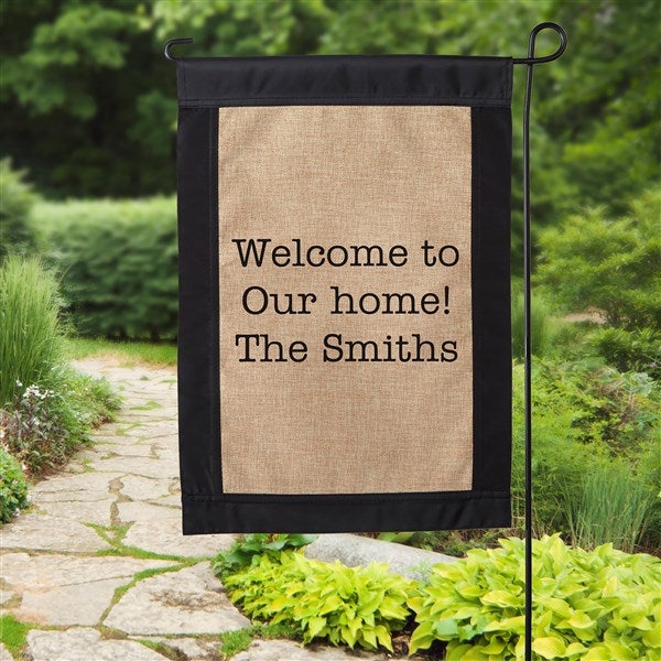 Personalized Burlap Garden Flag - Front Door Expressions - 36228