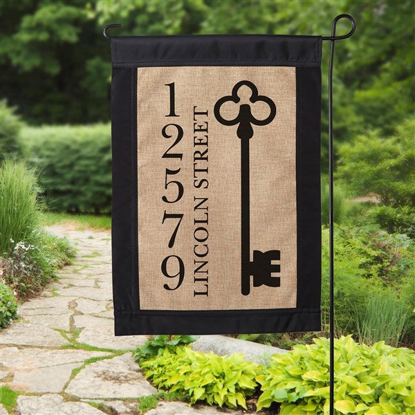 House Key Personalized Burlap Garden Flag  - 36230