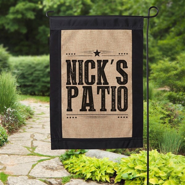 Personalized Burlap Garden Flag - Write His Own - 36231