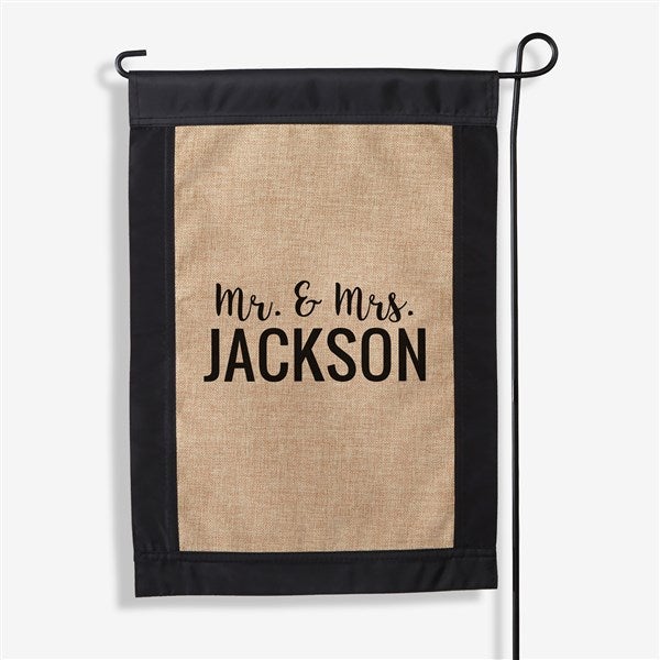Wedding Couple Personalized Burlap Garden Flag - 36236