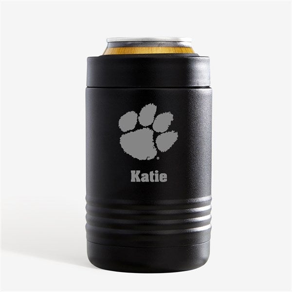 NCAA Clemson Tigers Personalized Stainless Insulated Beer Can Holder - 36272