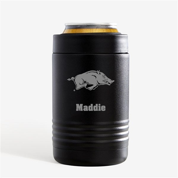 NCAA Arkansas Razorbacks Personalized Stainless Insulated Beer Can Holder - 36273