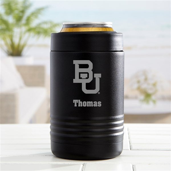 NCAA Baylor Bears Personalized Stainless Insulated Beer Can Holder - 36276