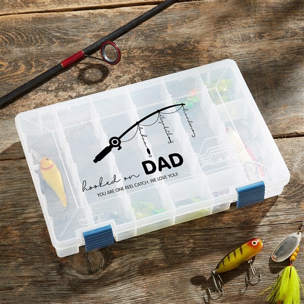 Hooked On Dad Personalized Plano Tackle Fishing Box - 36292