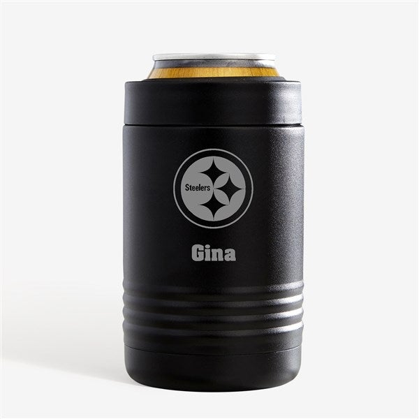 NFL Pittsburgh Steelers Personalized Stainless Insulated Beer Can Holder - 36313