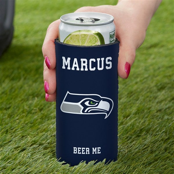 NFL Seattle Seahawks Personalized Slim Can Cooler  - 36351