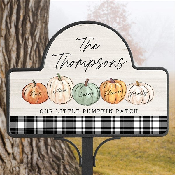 Personalized Magnetic Garden Sign - Family Pumpkin Patch  - 36366