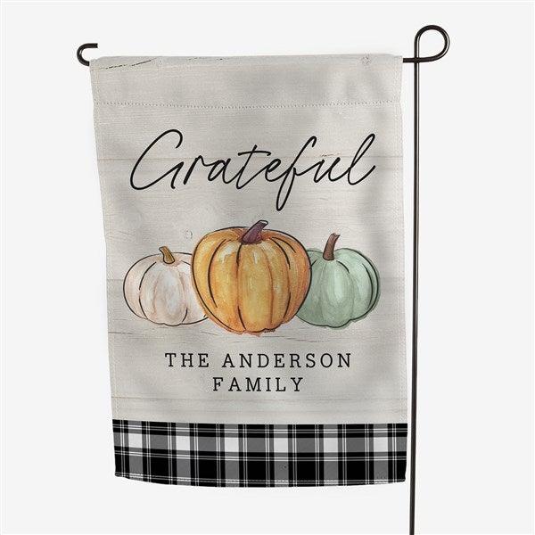 Personalized Garden Flag - Family Pumpkin Patch - 36367