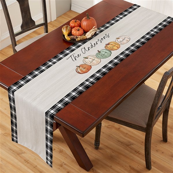 Personalized Table Runner - Family Pumpkin Patch - 36378