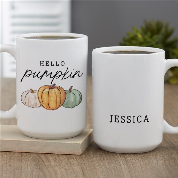 Personalized Coffee Mugs - Fall Family Pumpkins - 36379