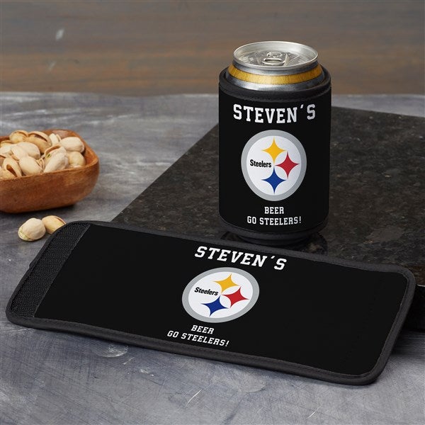 NFL Pittsburgh Steelers Personalized Can & Bottle Wrap  - 36405