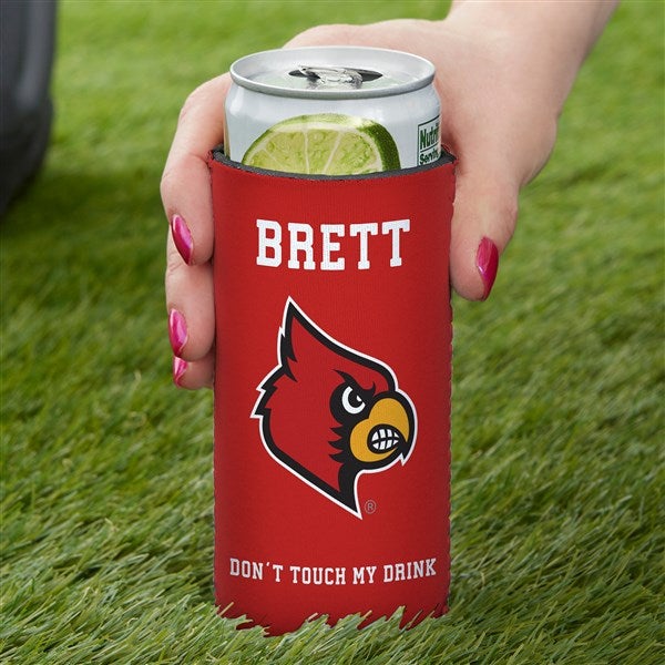 Black Louisville Cardinals 12oz. Personalized Slim Can Holder