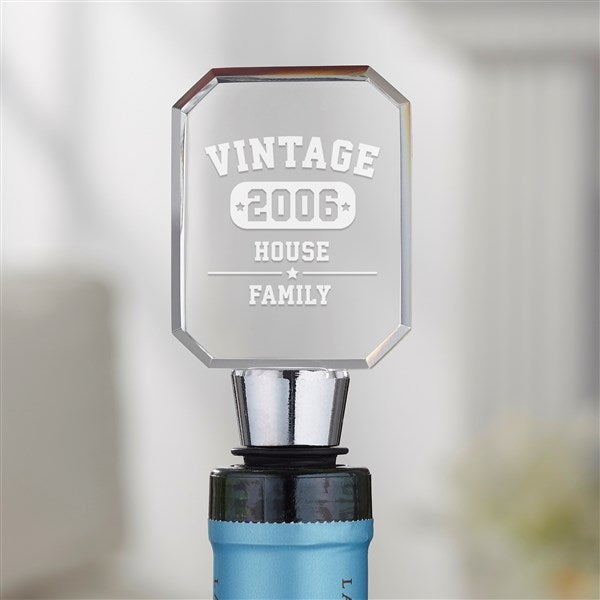 Personalized Bottle Stopper - Vintage Birthday - 36553