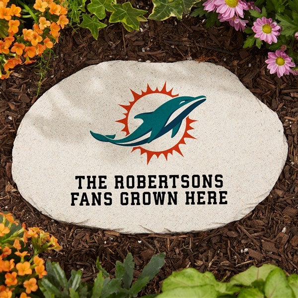 NFL Miami Dolphins Personalized Round Garden Stone  - 36594