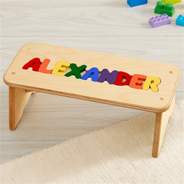 Rainbow Name Personalized Name Puzzle Stools - 36612D