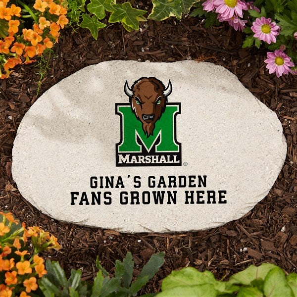 NCAA Marshall Thundering Herd Personalized Round Garden Stone  - 36624