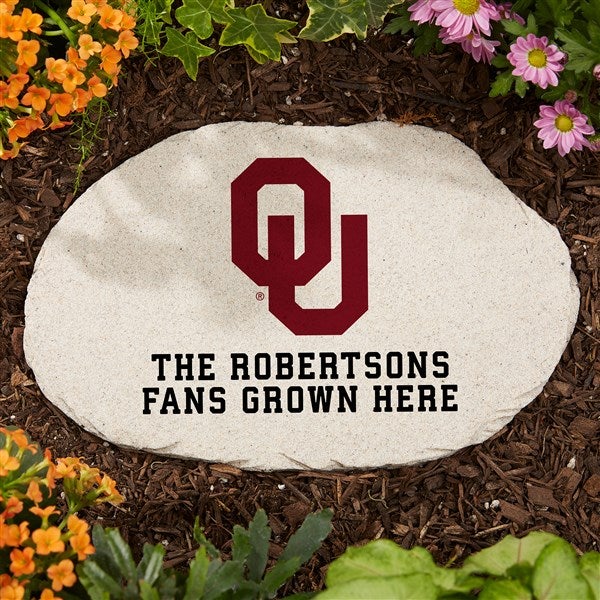 NCAA Oklahoma Sooners Personalized Round Garden Stone  - 36625