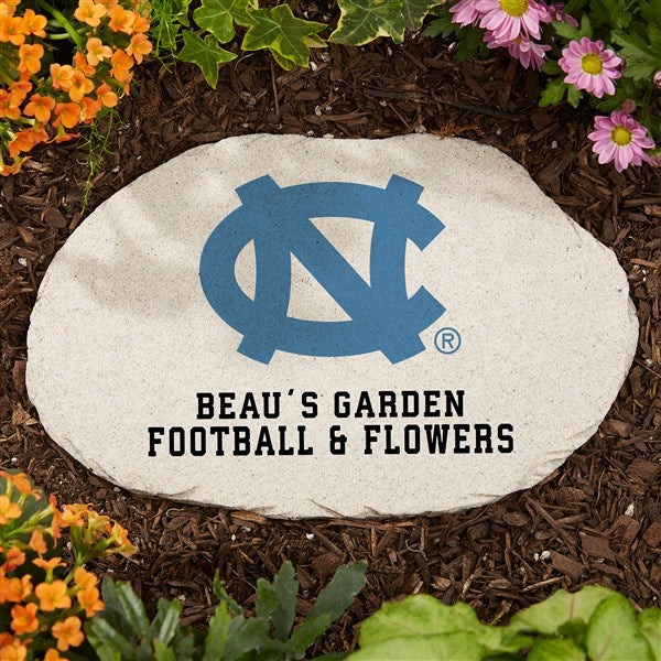 NCAA North Carolina Tar Heels Personalized Round Garden Stone  - 36628