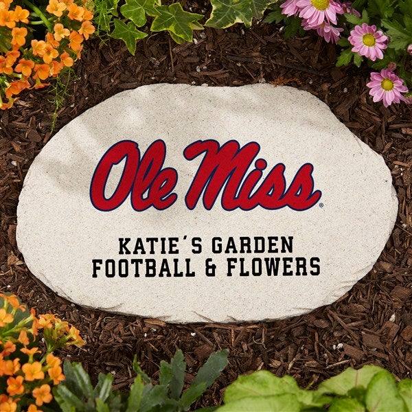 NCAA Ole Miss Rebels Personalized Round Garden Stone  - 36634