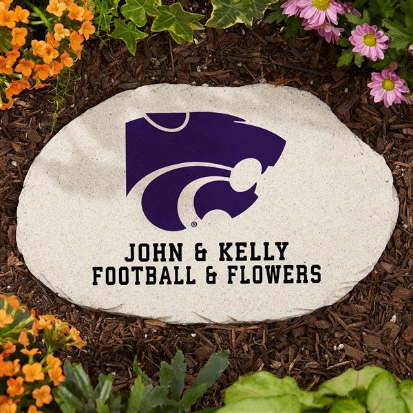 NCAA Kansas State Wildcats Personalized Round Garden Stone  - 36636