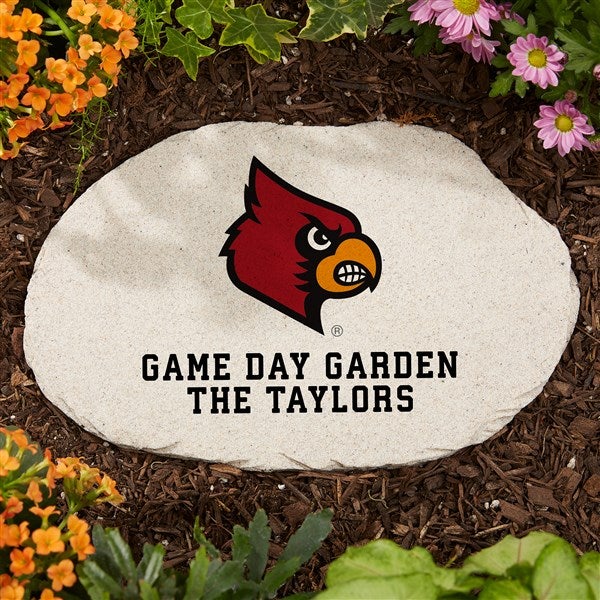 NCAA Louisville Cardinals Personalized Round Garden Stone  - 36639