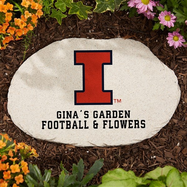 NCAA Illinois Fighting Illini Personalized Round Garden Stone - 36652