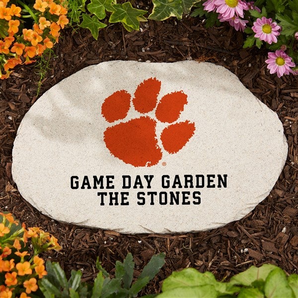 NCAA Clemson Tigers Personalized Round Garden Stone  - 36661
