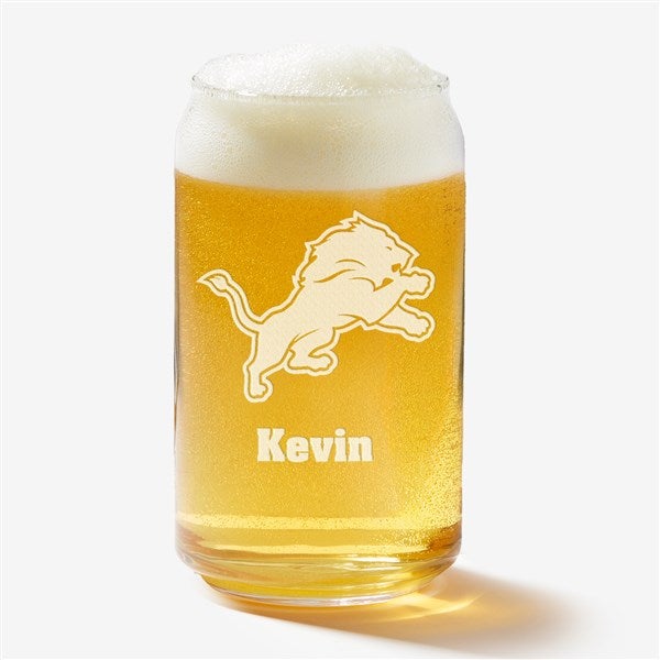 NFL Detroit Lions Personalized Beer Glass - 36676