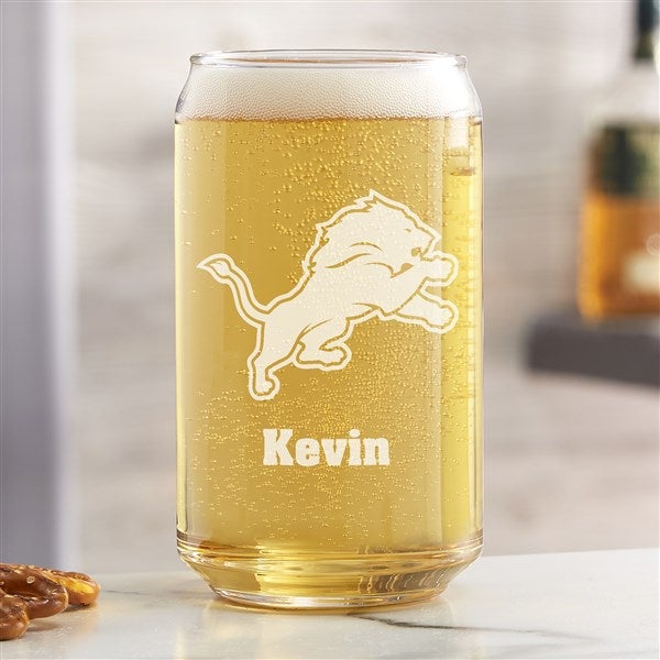 NFL Detroit Lions Personalized Beer Glass - 36676