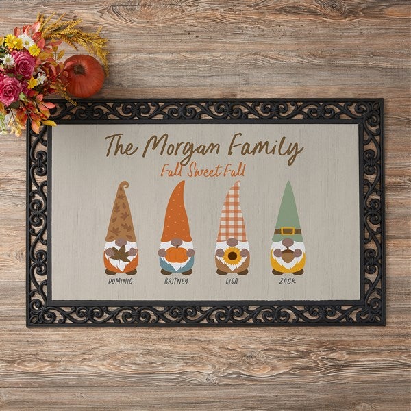 Personalized Doormats - Fall Gnomes - 36696