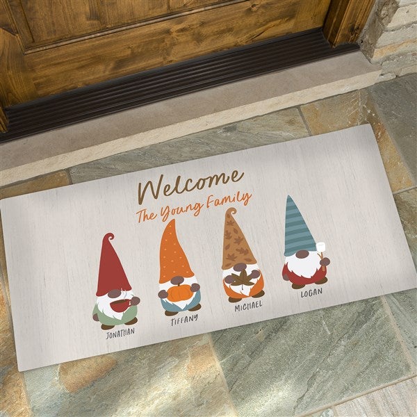 Personalized Doormats - Fall Gnomes - 36696