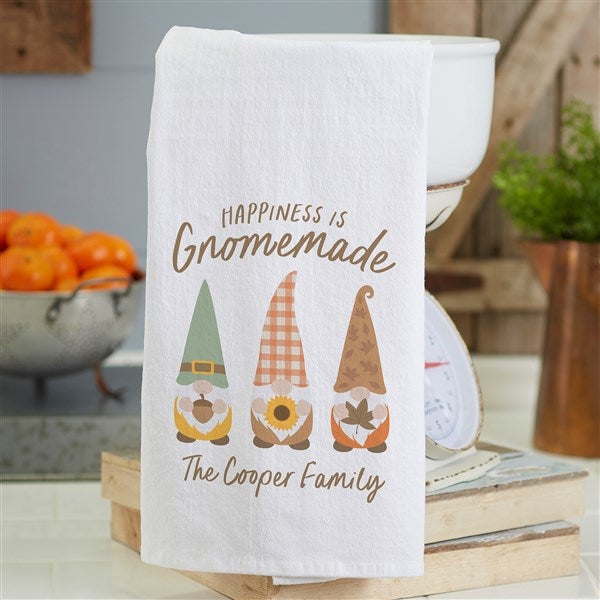 Personalized Flour Sack Towel - Fall Gnomes - 36698