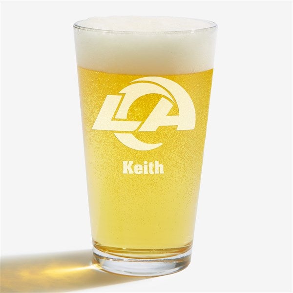 NFL Los Angeles Rams Personalized Beer Glass  - 36702