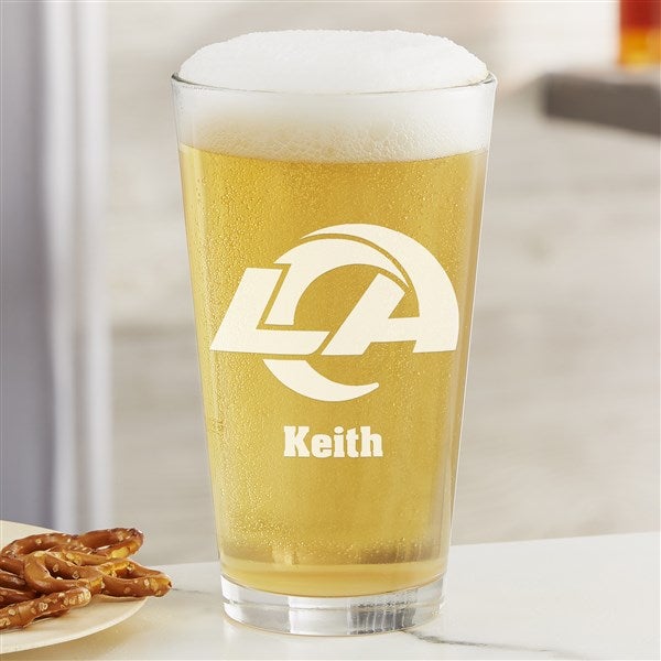 NFL Los Angeles Rams Personalized Beer Glass  - 36702