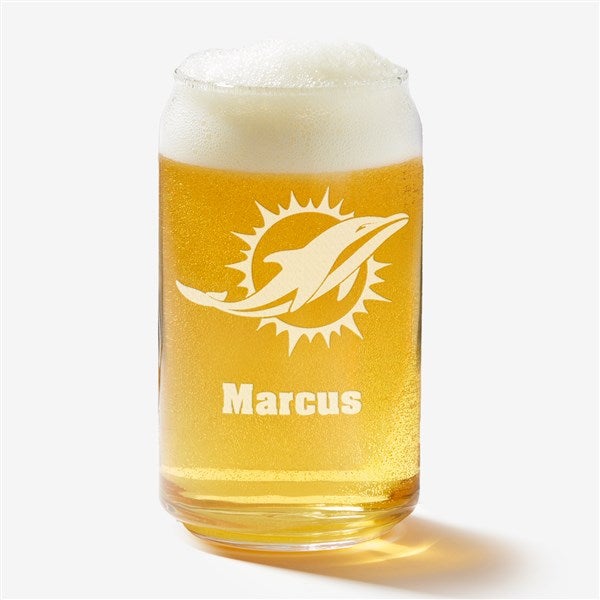 NFL Miami Dolphins Personalized Beer Glass  - 36703