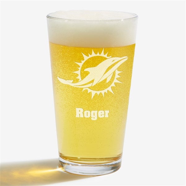NFL Miami Dolphins Personalized Beer Glass  - 36703
