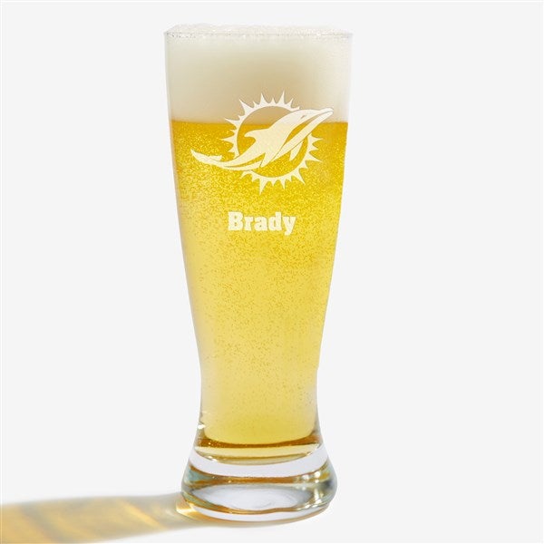 NFL Miami Dolphins Personalized Beer Glass  - 36703