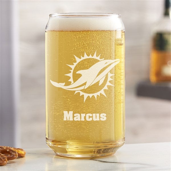 NFL Miami Dolphins Personalized Beer Glass  - 36703