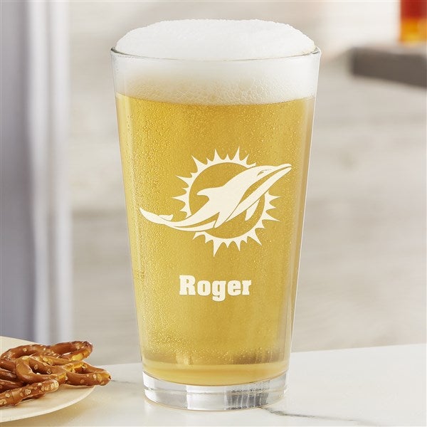 NFL Miami Dolphins Personalized Beer Glass  - 36703