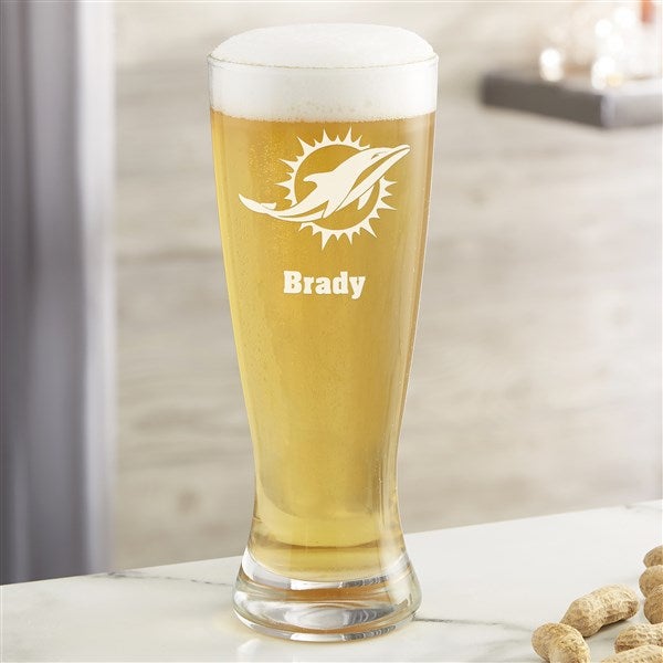 NFL Miami Dolphins Personalized Beer Glass  - 36703