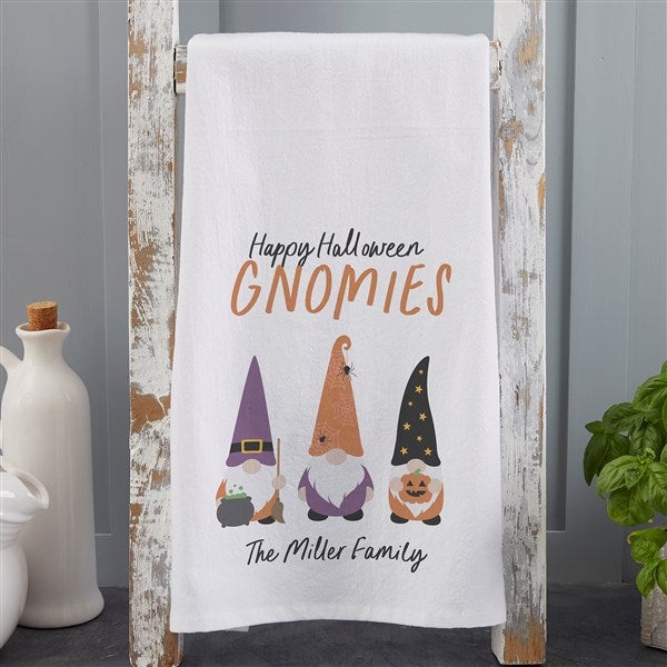 Personalized Flour Sack Towel  - Halloween Gnome - 36722